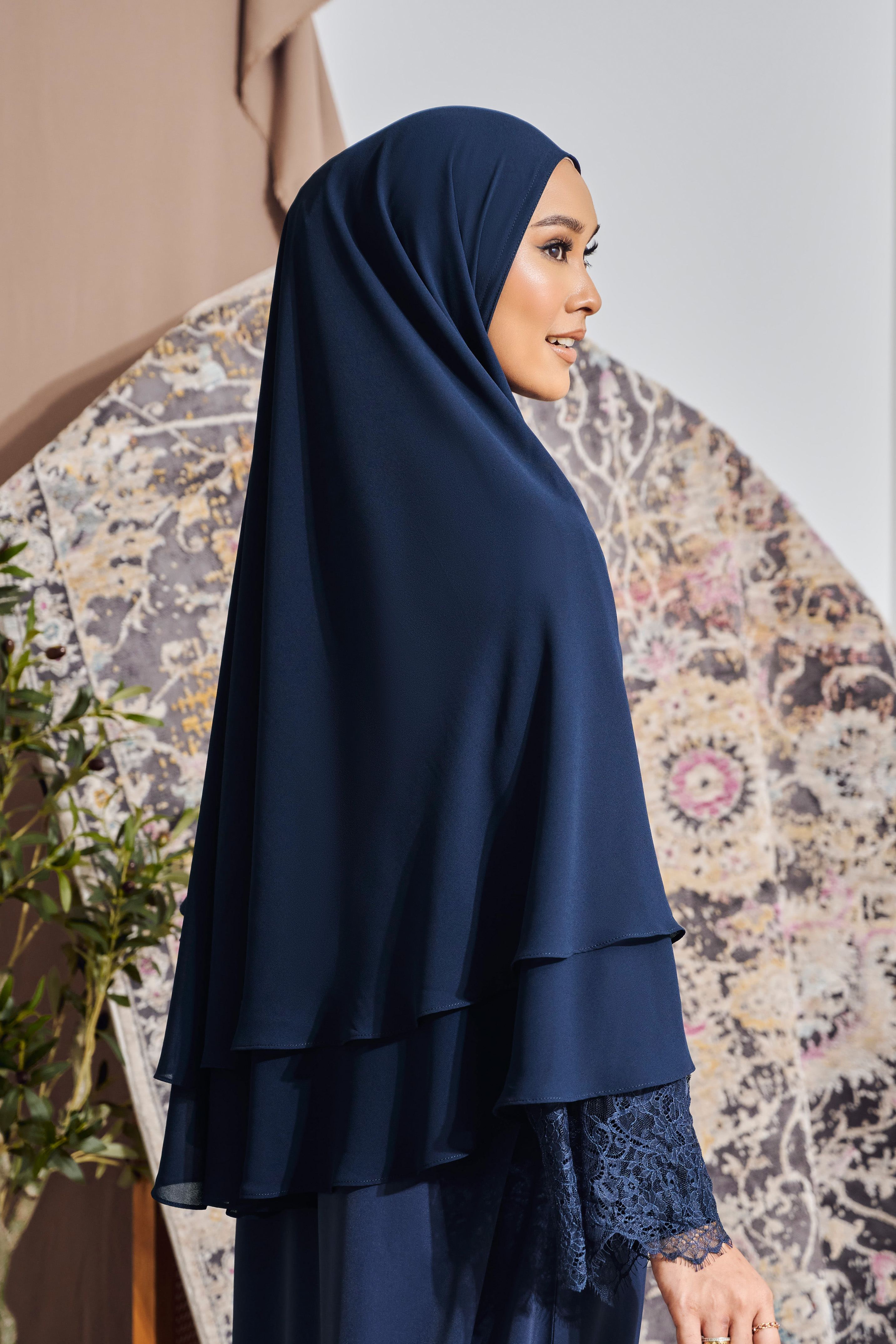 NAZIA Khimar in Deep Blue